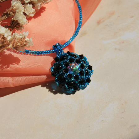 Pandantiv Blue Galaxy cu cristale [3]