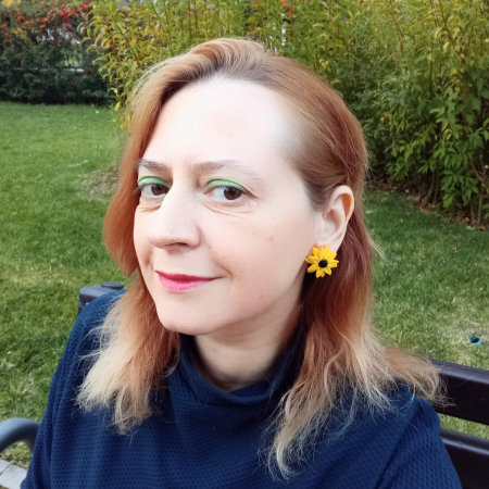 Cercei „Petale de Soare” – Flori Galbene Modelate Manual, Tip Șurub [3]