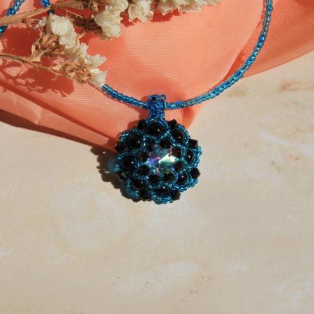 Pandantiv Blue Galaxy cu cristale [4]