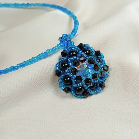 Pandantive - Pandantiv Blue Galaxy cu cristale