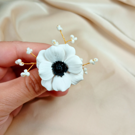 Accesorii par - Ac de par cu floare anemona