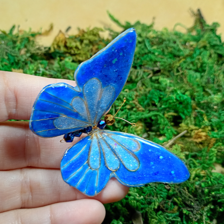 Ac de păr fluture albastru UNICAT [2]