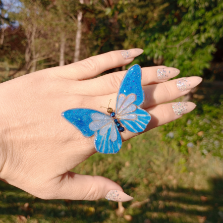 Ac de păr fluture albastru UNICAT [9]