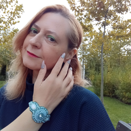 Bratara albastra statement Blue Sky [6]