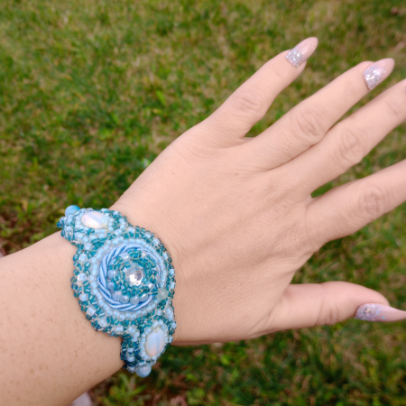 Bratara albastra statement Blue Sky [7]