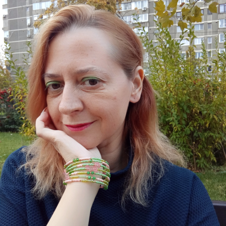 Brățară spirală verde/roz [3]