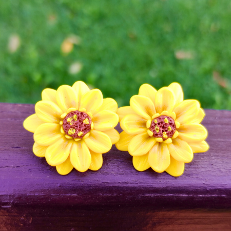 Cercei surub flori galbene [4]