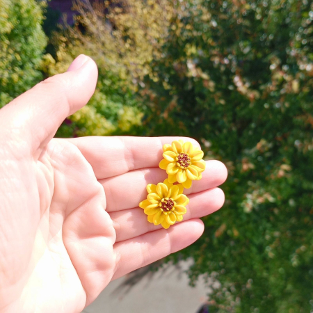 Cercei surub flori galbene [5]