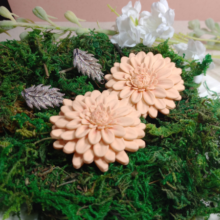 Cercei Crizanteme Peach [2]