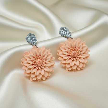 Cercei Crizanteme Peach [9]