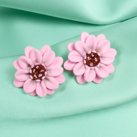 Cercei surub - Cercei Florali Roz – Delicate Blossom