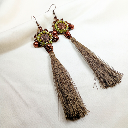 Cercei lungi maro – Eleganţă de toamnă, stil statement [4]