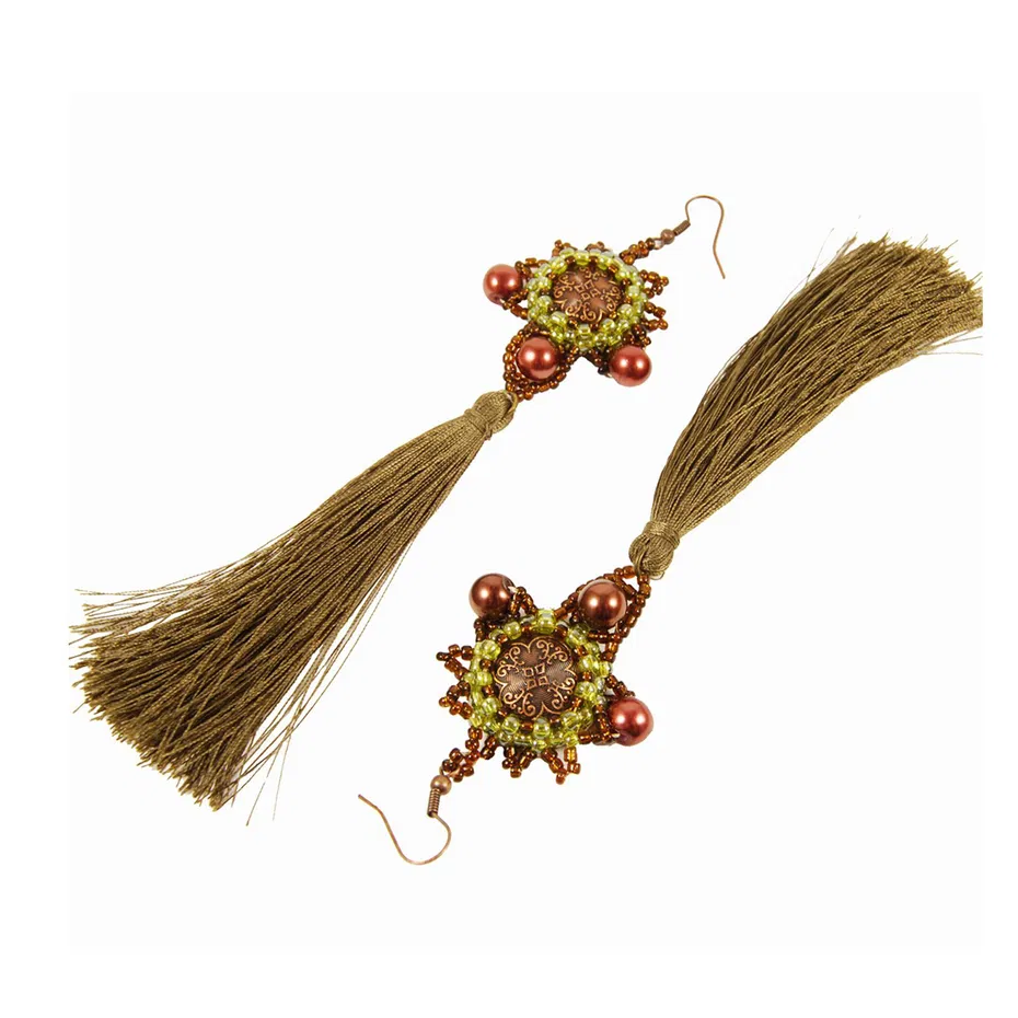 Cercei lungi maro – Eleganţă de toamnă, stil statement [2]