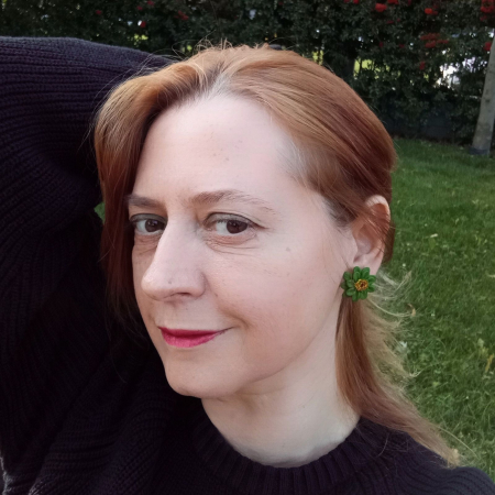 Cercei surub cu flori verzi [6]