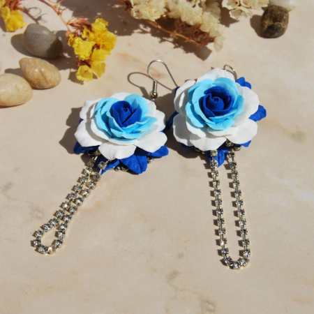 Cercei Trandafiri Albaștri [5]