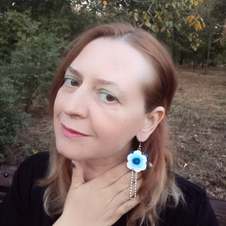 Cercei Trandafiri Albaștri [3]