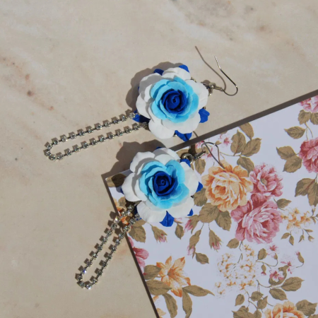 Cercei Trandafiri Albaștri [4]