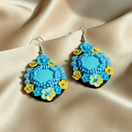 Cercei cu tortiță - Cercei Turquoise Bloom