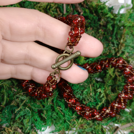 Colier Roșu din Mărgele Cusute [7]