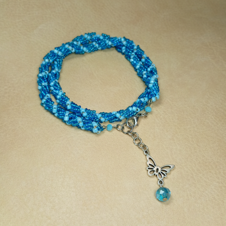 Colier Spirala Albastră din margele sticlă [12]