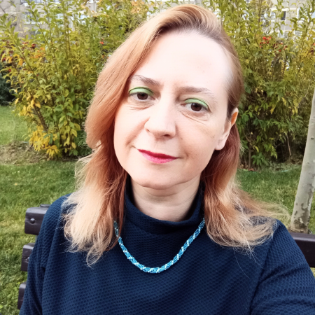 Colier Spirala Albastră din margele sticlă [3]