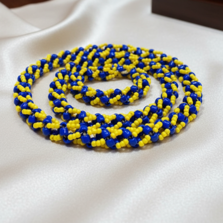 Coliere - Colier Spirală Galben-Albastru