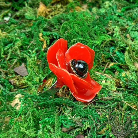 Inel floare de mac rosu [1]