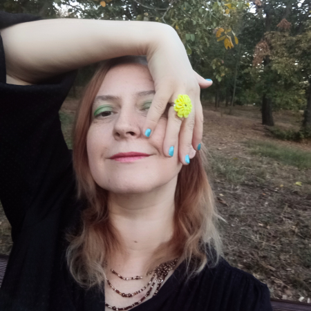 Inel reglabil cu floare dalie galbenă [6]