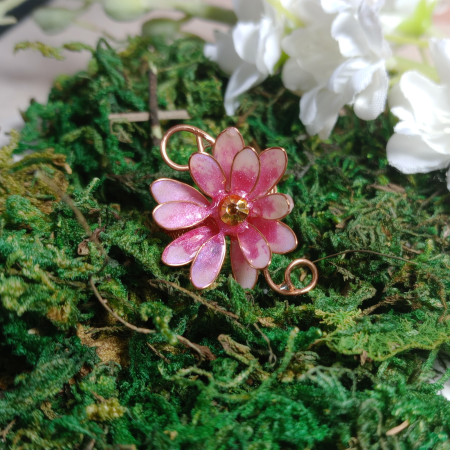 Inel reglabil Floare Roz [7]