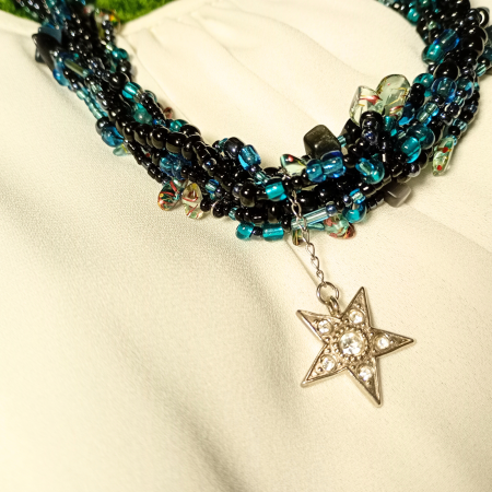 Midnight Sky - colier statement handmade [1]