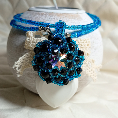 Pandantiv Blue Galaxy cu cristale [7]