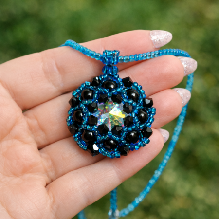 Pandantive - Pandantiv Blue Galaxy cu cristale