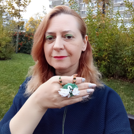 Pandantiv lebada mama si copilul [4]