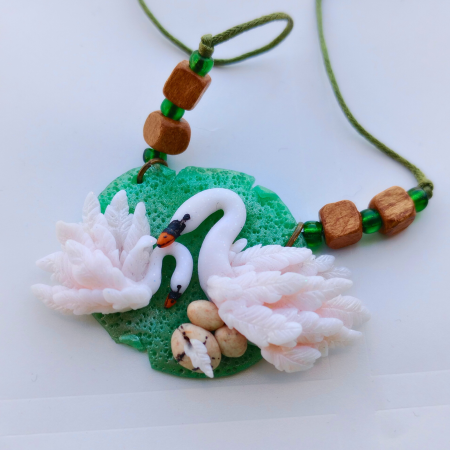 Pandantiv lebada mama si copilul [5]