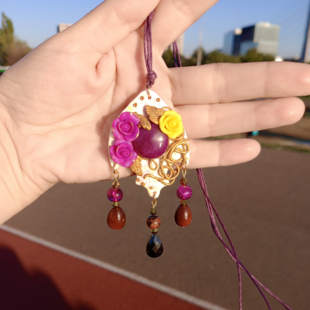 Pandantiv Trandafiri Mov [4]