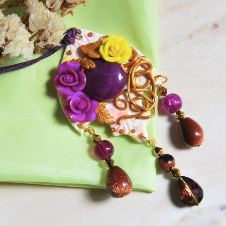 Pandantiv Trandafiri Mov [1]