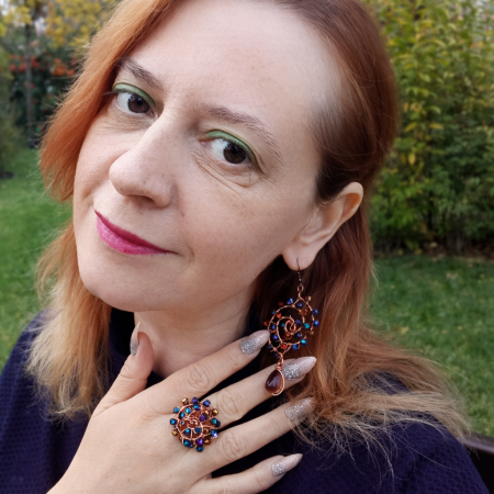 Seturi - Set bijuterii din cupru cu cristale