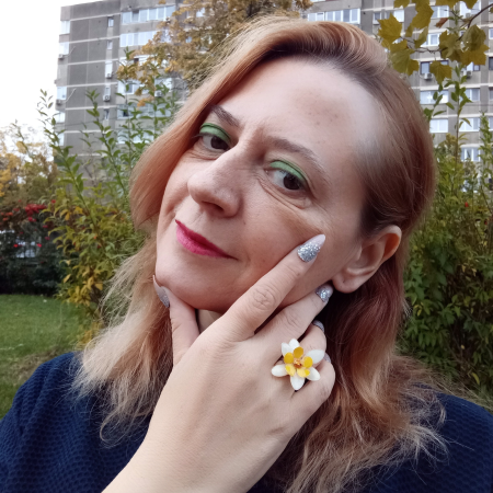 Set cercei si inel flori albe [14]