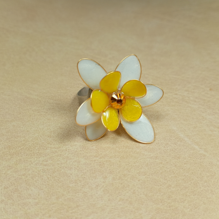 Set cercei si inel flori albe [18]