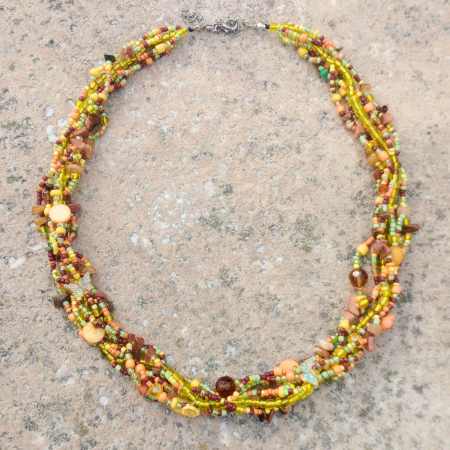 Toamnă cu aripi – colier statement handmade [6]