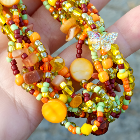 Toamnă cu aripi – colier statement handmade [5]