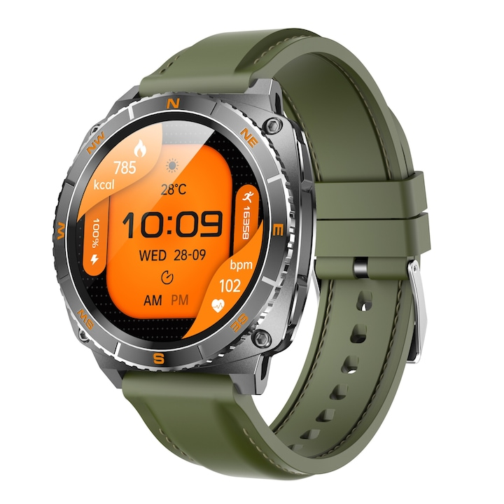 Ceas SmartWatch Premium cu ChatGPT, by VeReTech, Cadran Rotativ, Ecran Amoled de 1.43 inch, 466*466 Pixeli, IP68, Bluetooth 5.4, Spo2, Ritm Cardiac, Somn, 200 Moduri Sport, Comenzi Vocale prin AI [1]