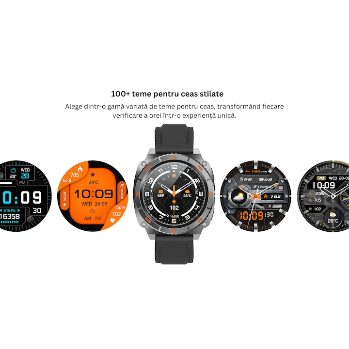 Ceas SmartWatch Premium cu ChatGPT, by VeReTech, Cadran Rotativ, Ecran Amoled de 1.43 inch, 466*466 Pixeli, IP68, Bluetooth 5.4, Spo2, Ritm Cardiac, Somn, 200 Moduri Sport, Comenzi Vocale prin AI [3]