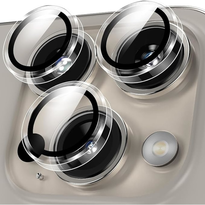 Folie De Protectie InstaShield By Veretech, Cu Kit de Aplicare Instanta, din Sticla Securizata pentru Camera de iPhone 16, Individuale, Super HD, Anti Soc, Anti Zgarieturi, Transparent [1]