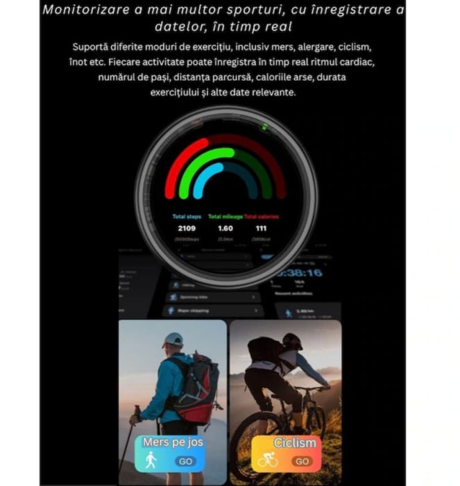 Inel Inteligent Smart Ring Marimea 13, by VeReTech, cu Monitorizare Avansata, Puls, Pasi, Somn, Calorii si Stres, Afisaj LED, Functie de Controller, Bluetooth, Rezistent la Apa 1 ATM, Compatibil Andro [15]
