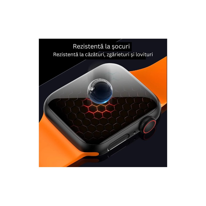 Set 2 Folii de Protectie InstaShield by VeReTech pentru Apple Watch Series 10 de 46 mm, cu Kit de Aplicare Instanta si Functie Automata de Indepartare a Prafului [5]