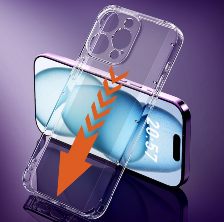 Kit de Husa din Silicon si Folie de Protectie Clear, InstaShield by VeReTech pentru iPhone 16, cu Kit de Aplicare Instanta Care Se Transforma in Husa si Functie Automata de Indepartare a Prafului, din [3]