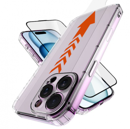 Kit de Husa din Silicon si Folie de Protectie Privacy, InstaShield by VeReTech pentru iPhone 13 Pro Max, cu Kit de Aplicare Instanta Care Se Transforma in Husa si Functie Automata de Indepartare a Pra [2]