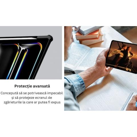 Set 2 Folii de Protecție InstaShield by VeReTech pentru iPad Air(2024) 11", cu Kit de Aplicare Instantă și Funcție Automată de Îndepărtare a Prafului, din Sticlă Securizată 9H+, Ultra Claritate Super  [1]