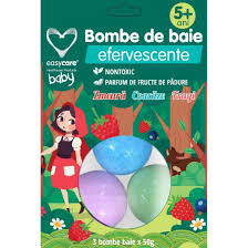 Bombe de baie efervescente pentru copii Fructe de Padure, 3 bucati, EasyCare [1]